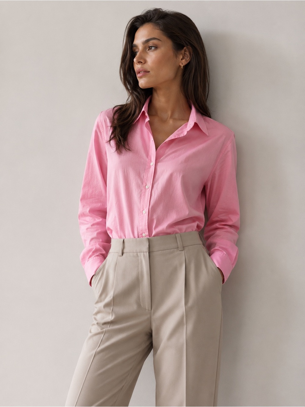 Hugo Boss Pink Long-Sleeve Button-Down Shirt (Men’s but fits women’s US6)